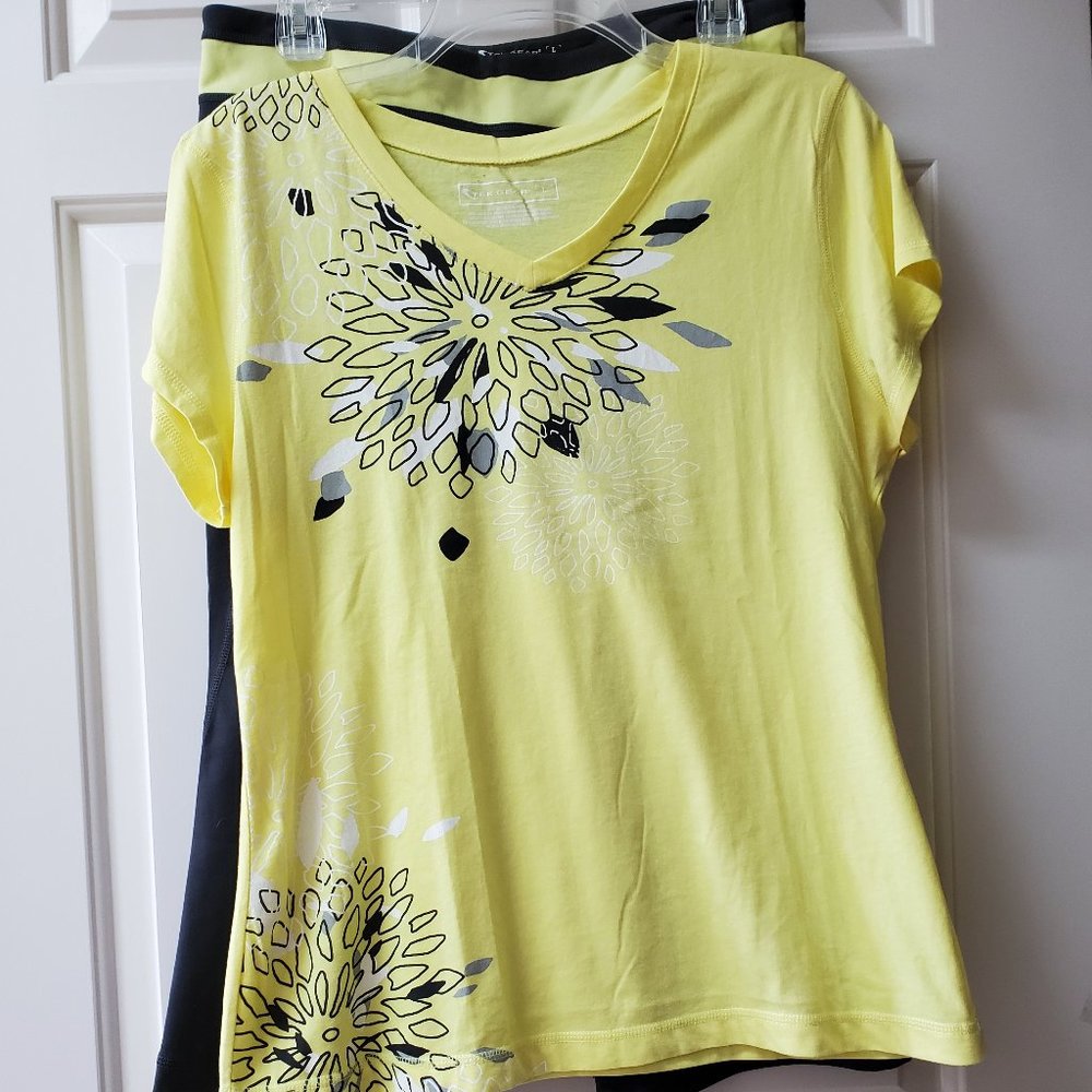 2 PIECE TEK GEAR YELLOW AND BLACK JOG SET